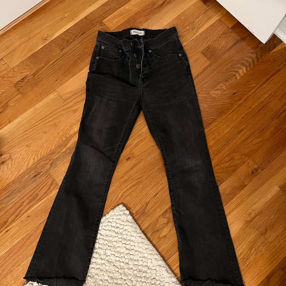 Madewell bootcut black jeans